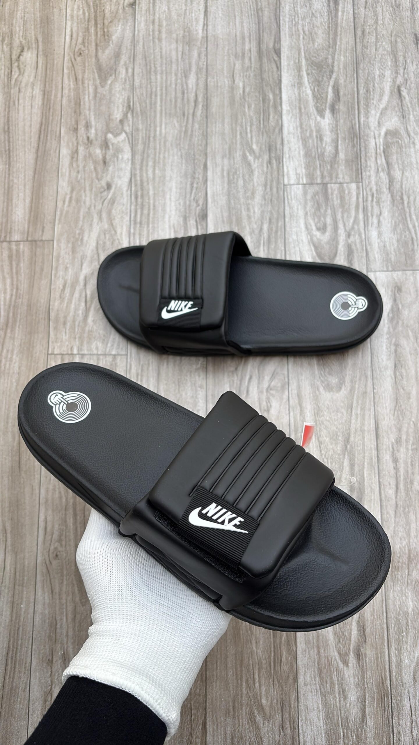 NIKE Adjustable Slides Black