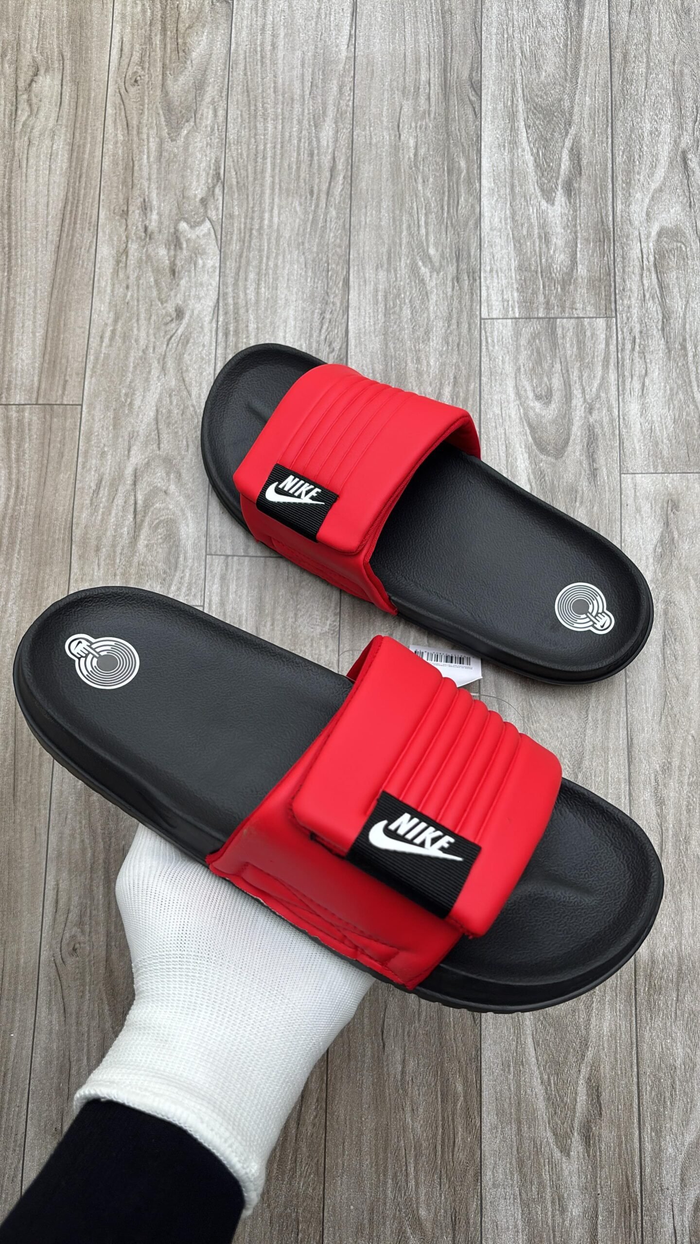NIKE Adjustable Slides Red