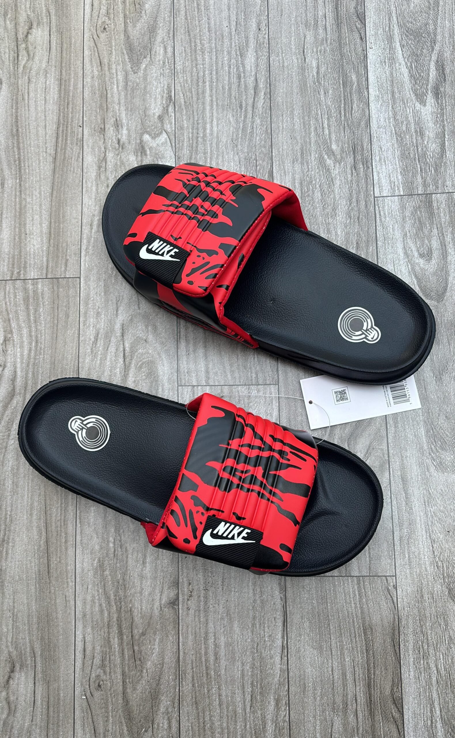 NIKE Adjustable Slides multicolor red-black
