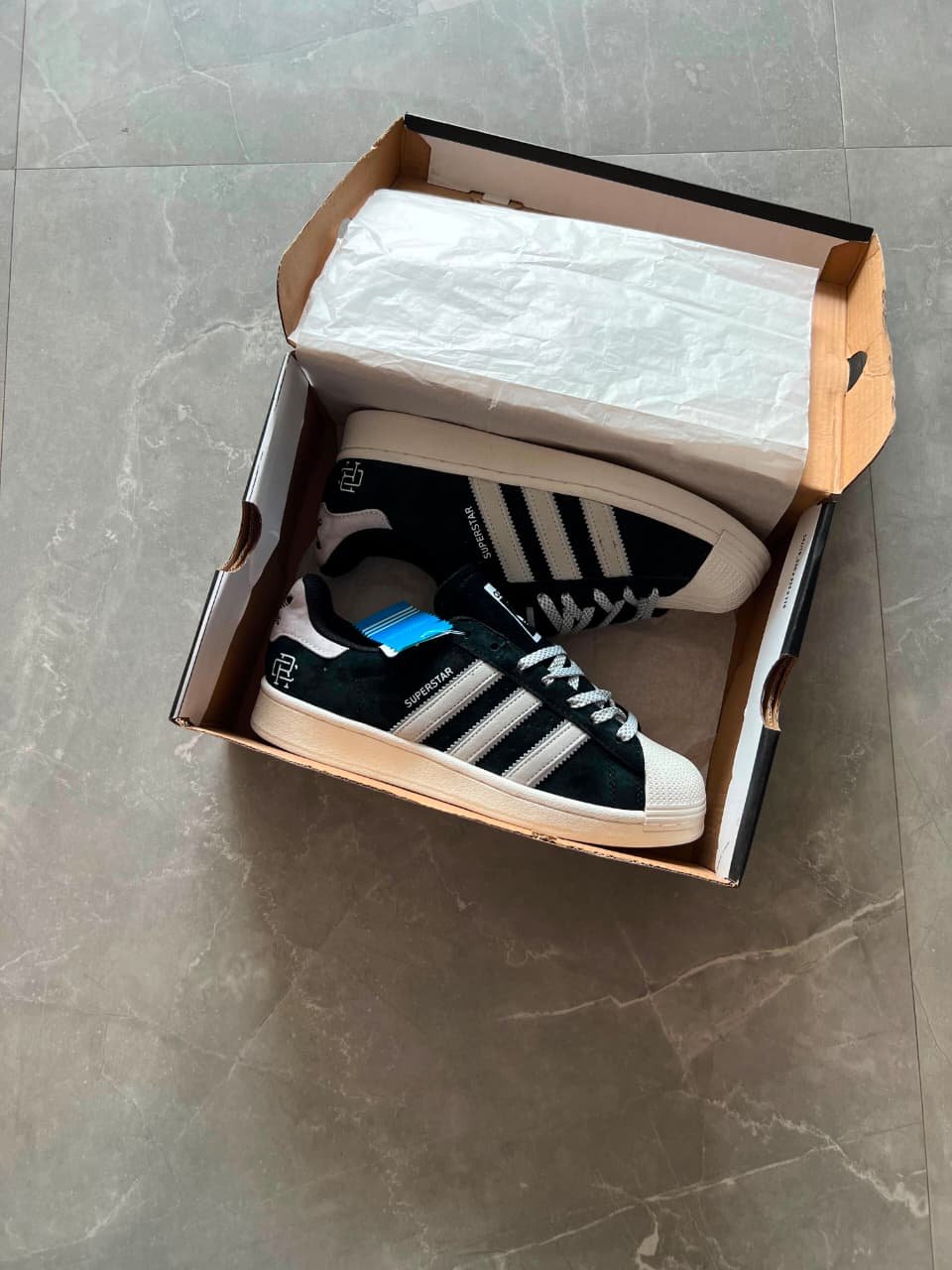 Adidas Superstar Black Leather