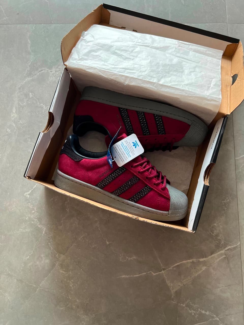 Adidas Superstar Red Leather